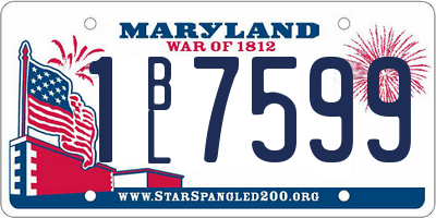 MD license plate 1BL7599