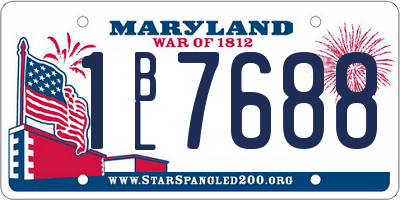 MD license plate 1BL7688