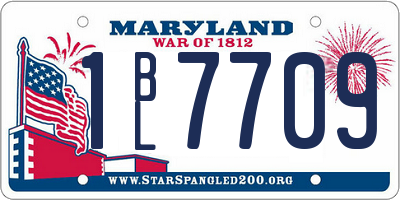 MD license plate 1BL7709