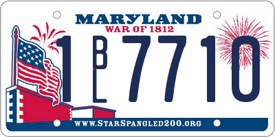 MD license plate 1BL7710
