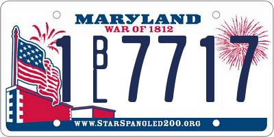MD license plate 1BL7717