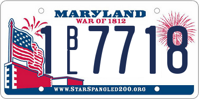 MD license plate 1BL7718