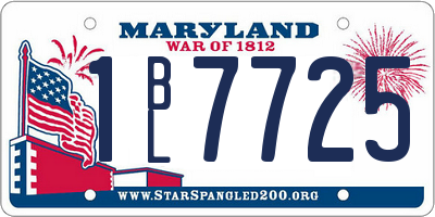 MD license plate 1BL7725