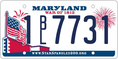 MD license plate 1BL7731