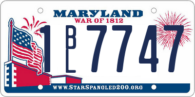 MD license plate 1BL7747