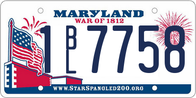 MD license plate 1BL7758