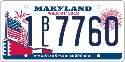 MD license plate 1BL7760