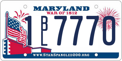 MD license plate 1BL7770