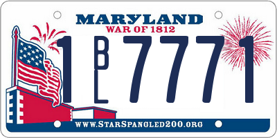 MD license plate 1BL7771