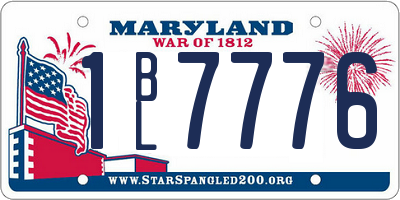 MD license plate 1BL7776