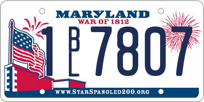 MD license plate 1BL7807