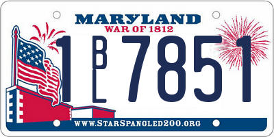 MD license plate 1BL7851