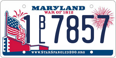 MD license plate 1BL7857