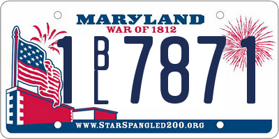 MD license plate 1BL7871