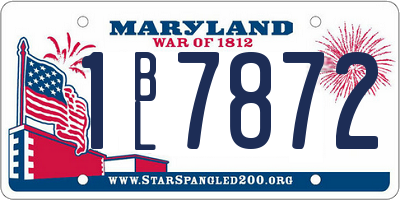 MD license plate 1BL7872
