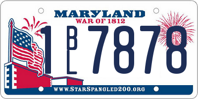 MD license plate 1BL7878