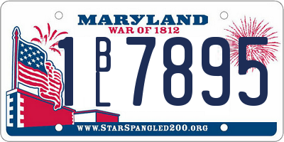 MD license plate 1BL7895
