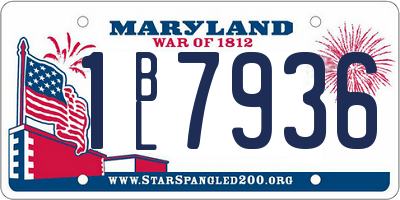 MD license plate 1BL7936