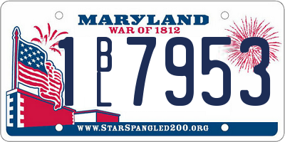 MD license plate 1BL7953