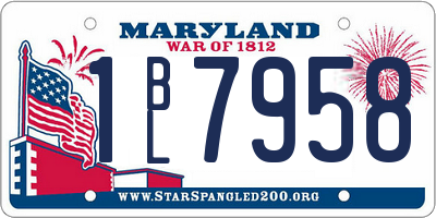 MD license plate 1BL7958
