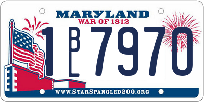 MD license plate 1BL7970
