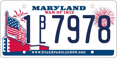 MD license plate 1BL7978