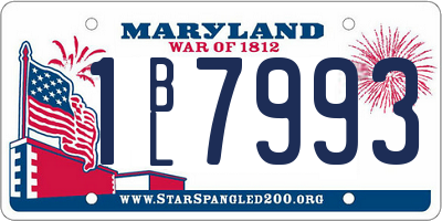 MD license plate 1BL7993