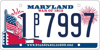 MD license plate 1BL7997
