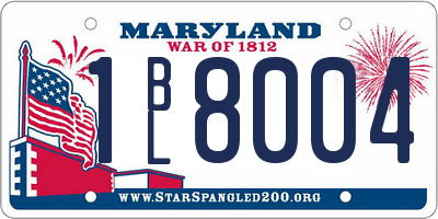 MD license plate 1BL8004