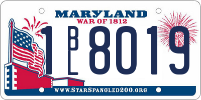 MD license plate 1BL8019