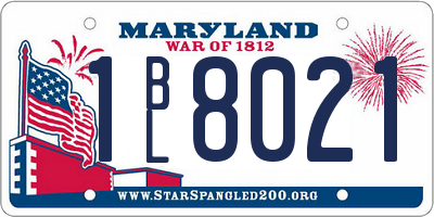 MD license plate 1BL8021
