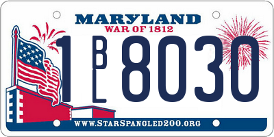 MD license plate 1BL8030