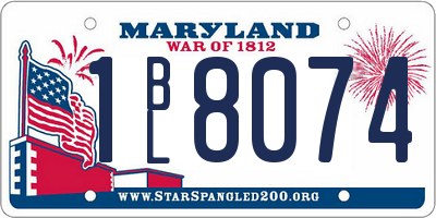 MD license plate 1BL8074