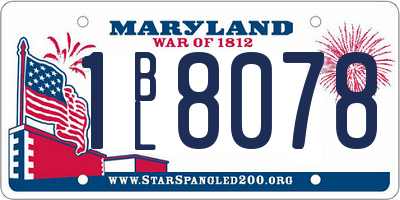 MD license plate 1BL8078