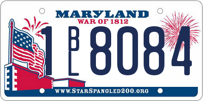 MD license plate 1BL8084