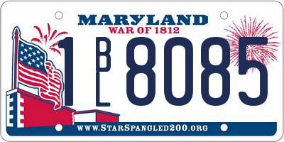 MD license plate 1BL8085