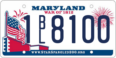 MD license plate 1BL8100