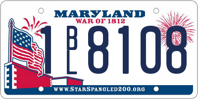 MD license plate 1BL8108