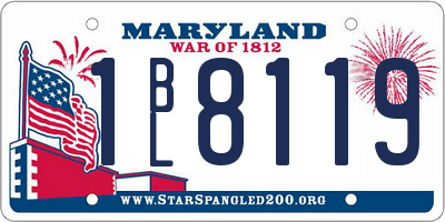 MD license plate 1BL8119