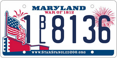 MD license plate 1BL8136