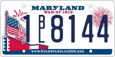 MD license plate 1BL8144