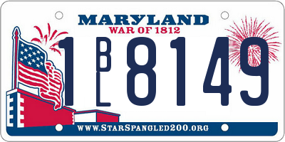 MD license plate 1BL8149