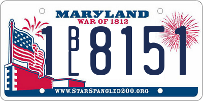 MD license plate 1BL8151