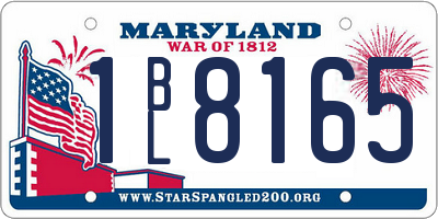 MD license plate 1BL8165