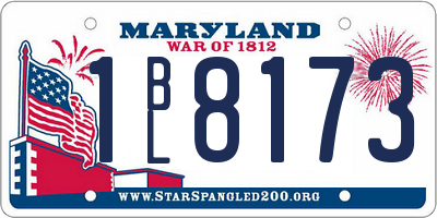 MD license plate 1BL8173