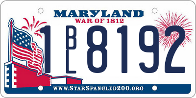 MD license plate 1BL8192