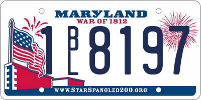 MD license plate 1BL8197
