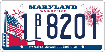 MD license plate 1BL8201
