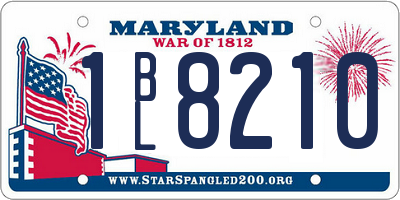 MD license plate 1BL8210