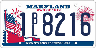 MD license plate 1BL8216